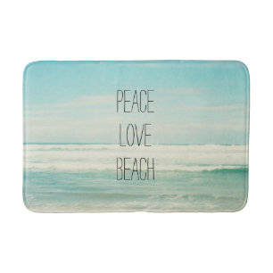 Peace Love Beach Bath Mat