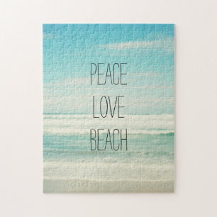 Peace Love Beach Jigsaw Puzzle