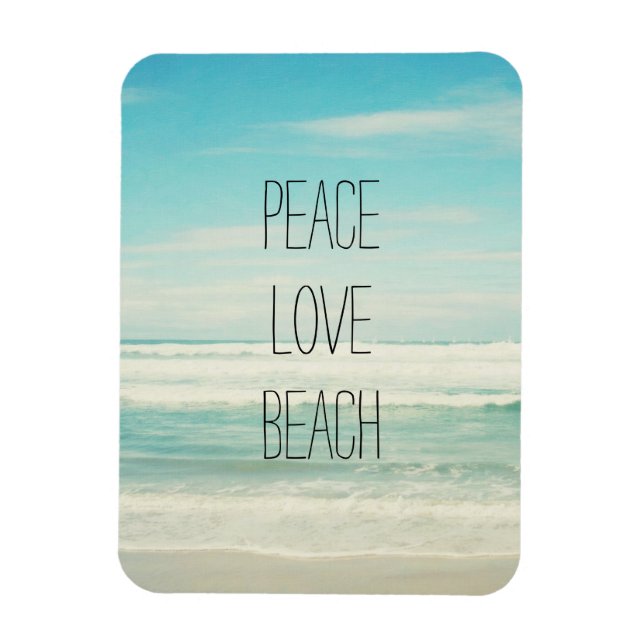 Peace Love Beach Magnet (Vertical)