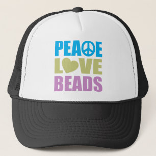 Peace Love Beads Trucker Hat