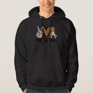Peace Love Beagle Dog Mom Mama Animal Rescue Cute Hoodie