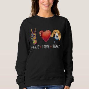 Peace Love Beagle For Men Women Kids Beagle Dog Sweatshirt