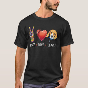Peace Love Beagle For Men Women Kids Beagle Dog T-Shirt