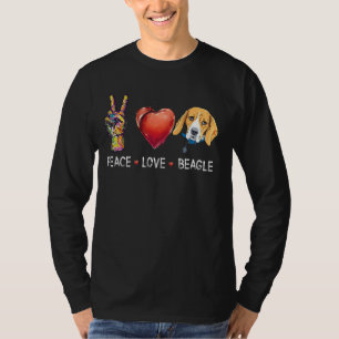 Peace Love Beagle For Men Women Kids Beagle Dog T-Shirt