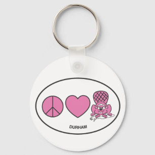 Peace, Love, Beaver Keychain