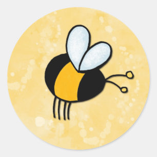 peace love bees classic round sticker
