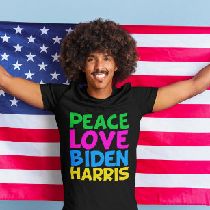 Peace Love Biden Harris 2024 Election T-Shirt