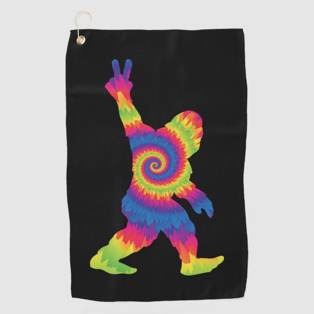 Peace Love Bigfoot - Bigfoot Lovers         Golf Towel (Front)