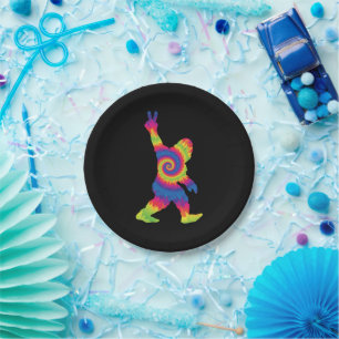 Peace Love Bigfoot - Bigfoot Lovers Paper Plate