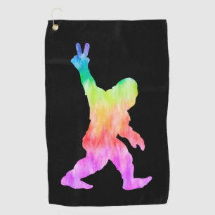 Peace Love Bigfoot Golf Towel