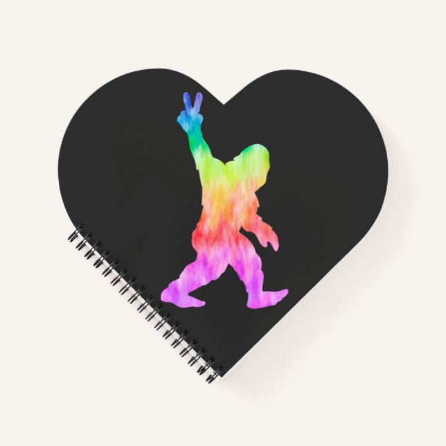 Peace Love Bigfoot Notebook (Front)