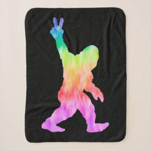 Peace Love Bigfoot        Sherpa Blanket