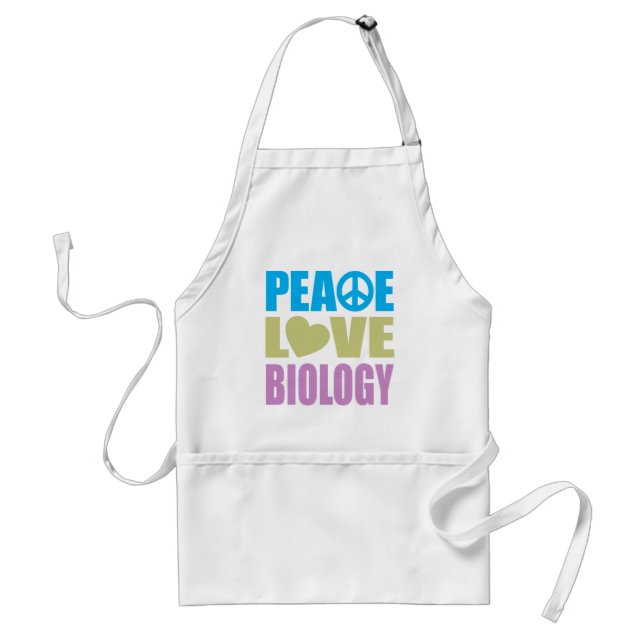 Peace Love Biology Standard Apron (Front)