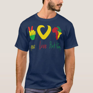 Peace, Love, Black History Month Black Pride Freed T-Shirt