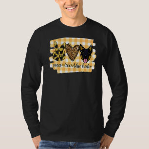 Peace Love Blue Heeler Dog Mom Mama Western Farm C T-Shirt
