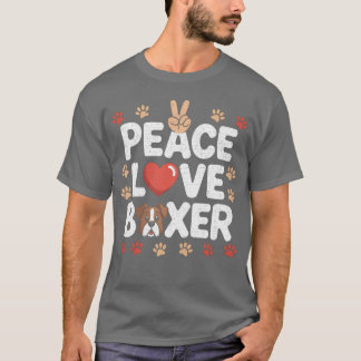 Peace Love Boer Dog Owner Puppyrainer Animal Whisp T-Shirt