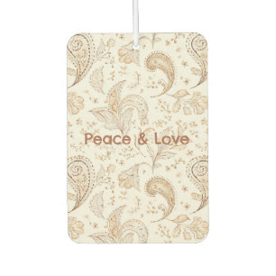Peace Love Bohemian Hippie Sixties Paisley Air Freshener