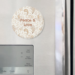 Peace Love Bohemian Hippie Sixties Paisley Magnet
