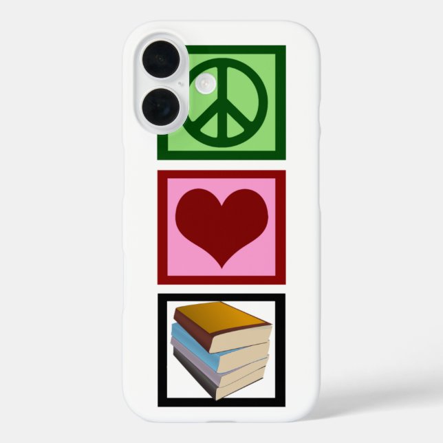 Peace Love Books Case-Mate iPhone Case (Back)