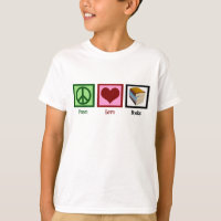 Peace Love Books Cute Bookworm Kids