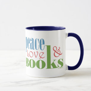 Peace Love Books II Mug