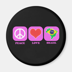 Peace Love Brazil Magnet