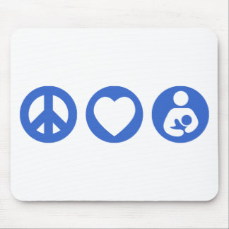 Peace Love Breastfeeding Mouse Pad