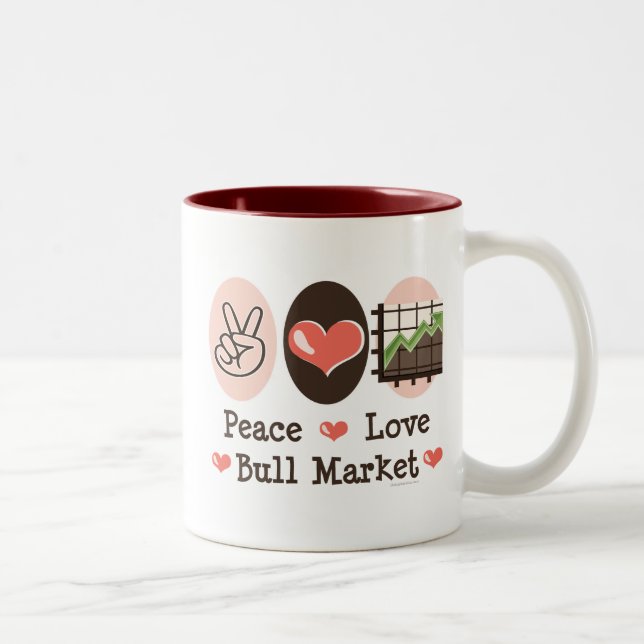 Peace Love Bull Market Mug (Right)