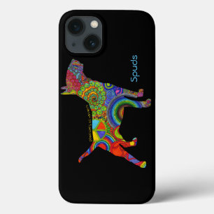 "Peace Love & Bull Terriers" Pop Art iPhone Case