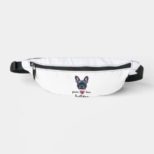 Peace Love Bulldogs Vintage Galaxy French Bulldog Fanny Pack