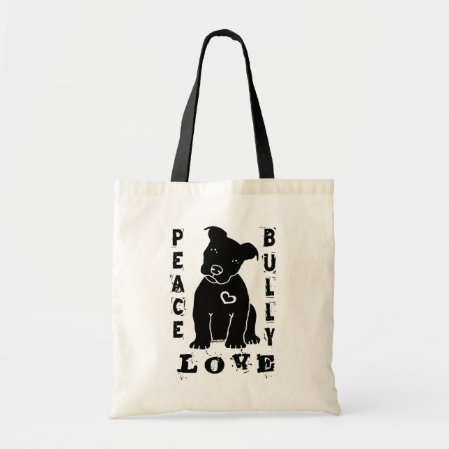 Peace Love Bully 2.0 Tote Bag (Front)