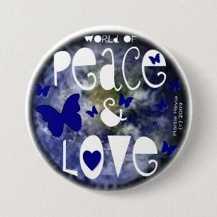 Peace & Love - Button