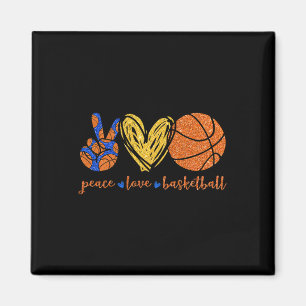 Peace Love Bysketbyll Fun Bysketbyll Lovers Gifts Magnet
