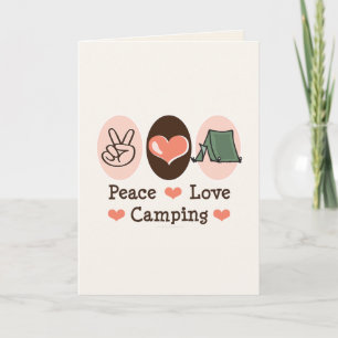 Peace Love Camping Carte de voeux
