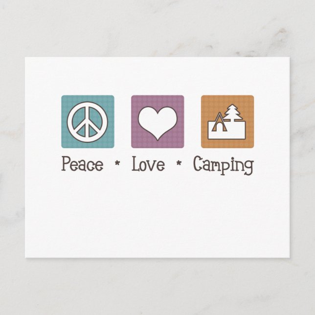 Peace Love Camping Postcard (Front)
