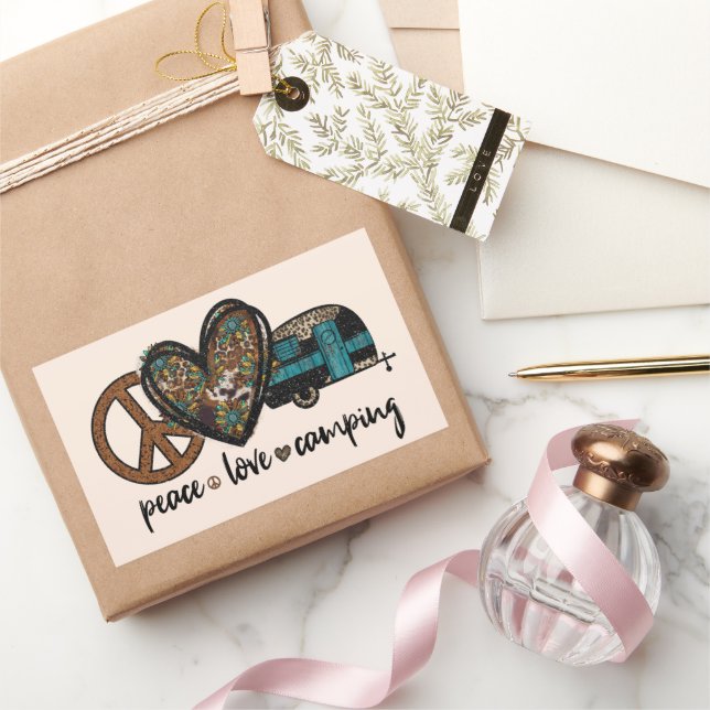 Peace, Love, Camping Sticker (Gifting)