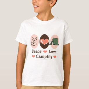 Peace Love Camping T-shirt Enfants