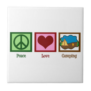 Peace Love Camping Tile
