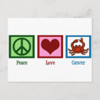 Peace Love Cancer Astrological Sign Birthday