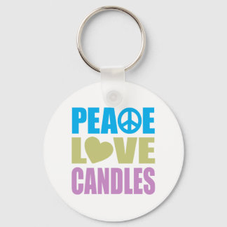 Peace Love Candles Keychain