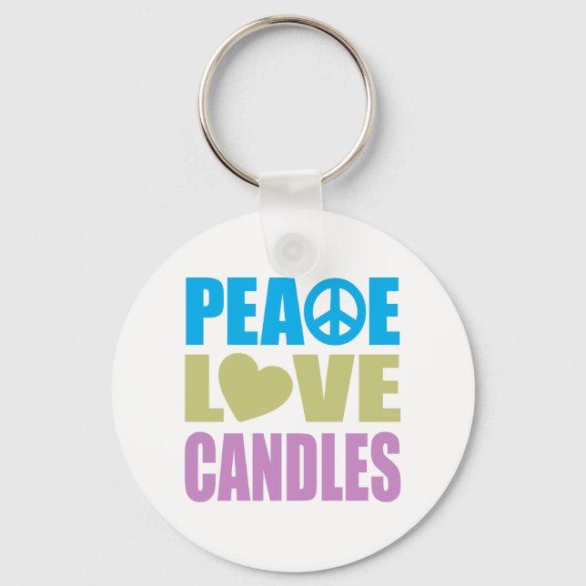 Peace Love Candles Keychain (Front)