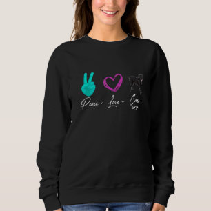 Peace Love Cane Corso  Dog Owner Sweatshirt