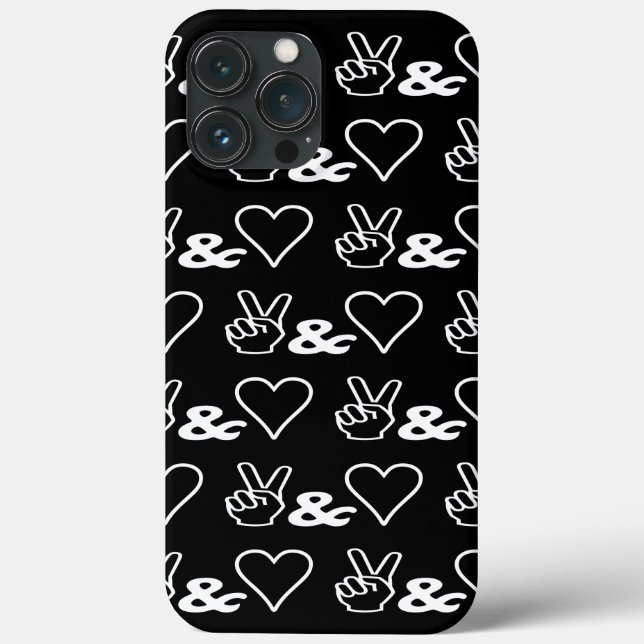 Peace & Love Case-Mate iPhone Case (Back)