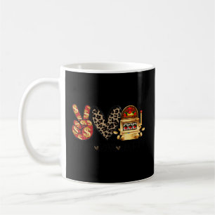 Peace Love Casino Slot Machine Win Money Lucky Coffee Mug