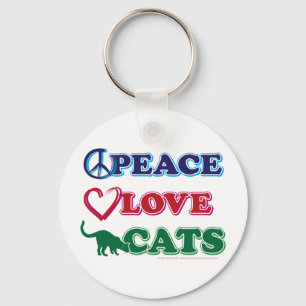 Peace-Love-Cats Keychain