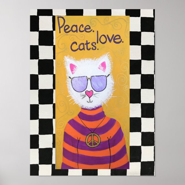 Peace, love. cats. - poster (Front)