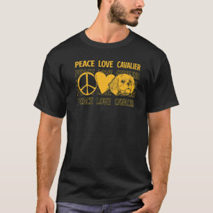 Peace Love Cavalier King Charles Spaniel T-Shirt