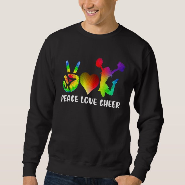 Peace Love Cheer Cheerleader Sweatshirt (Front)