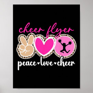 Peace Love Cheer Flyer Cheerleading Flyer  Poster