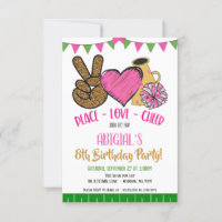 Peace Love Cheer Party Invitation
